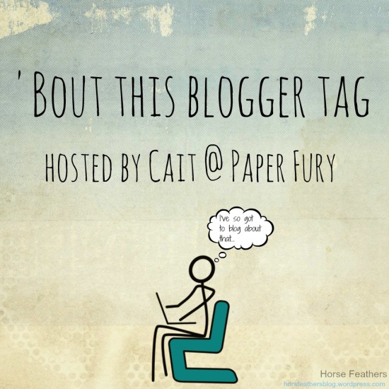 'Bout this blogger tag hosted by Cait @ Paper Fury